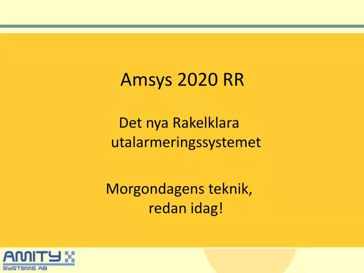 amsys 2020 rr