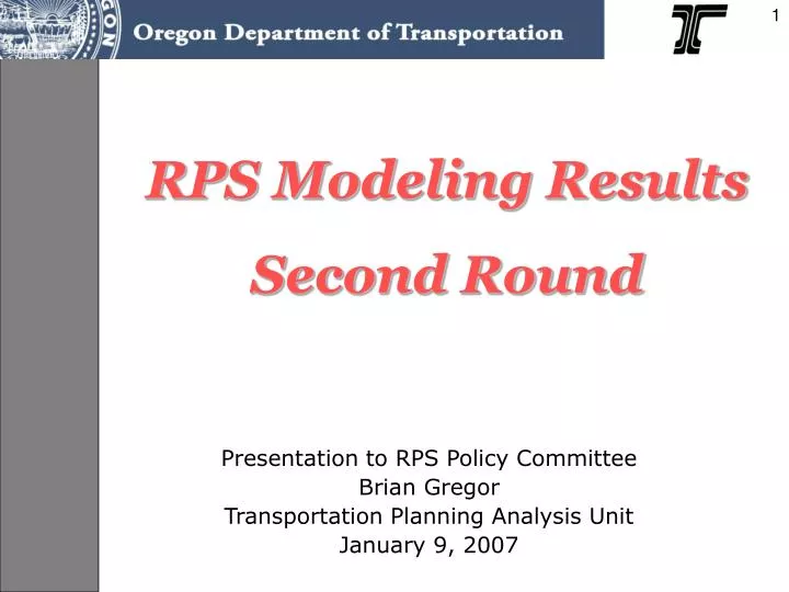 rps modeling results second round