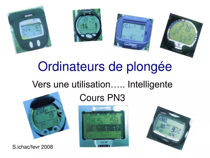 ordinateurs de plong e