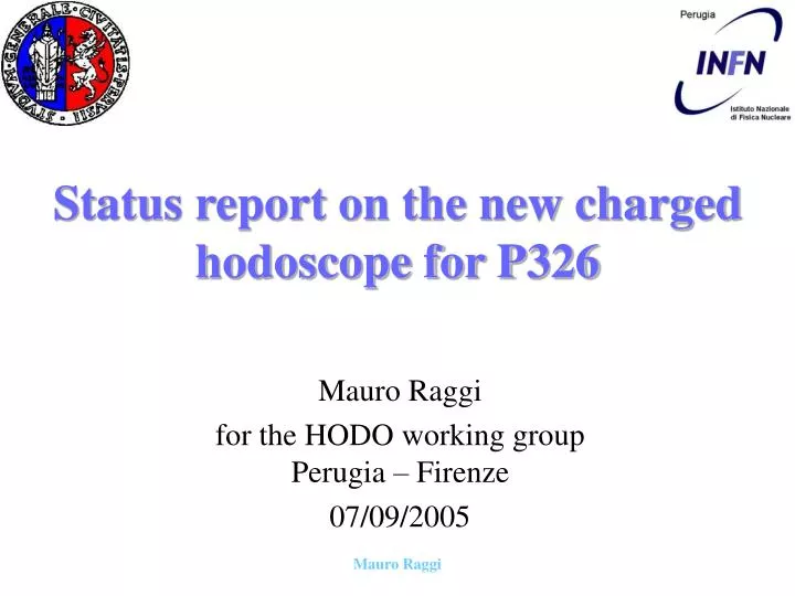 status report on the new charged hodoscope for p326