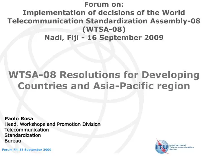 wtsa 08 resolutions for developing countries and asia pacific region