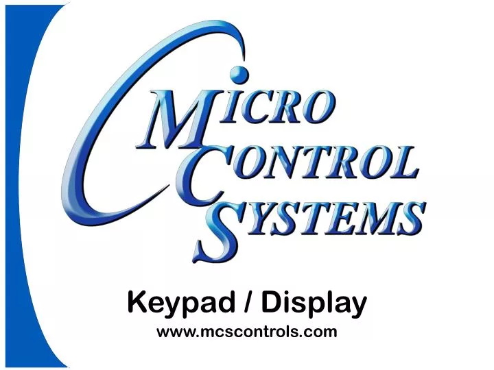 keypad display www mcscontrols com