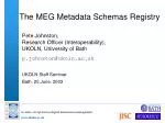 The MEG Metadata Schemas Registry - slide 1