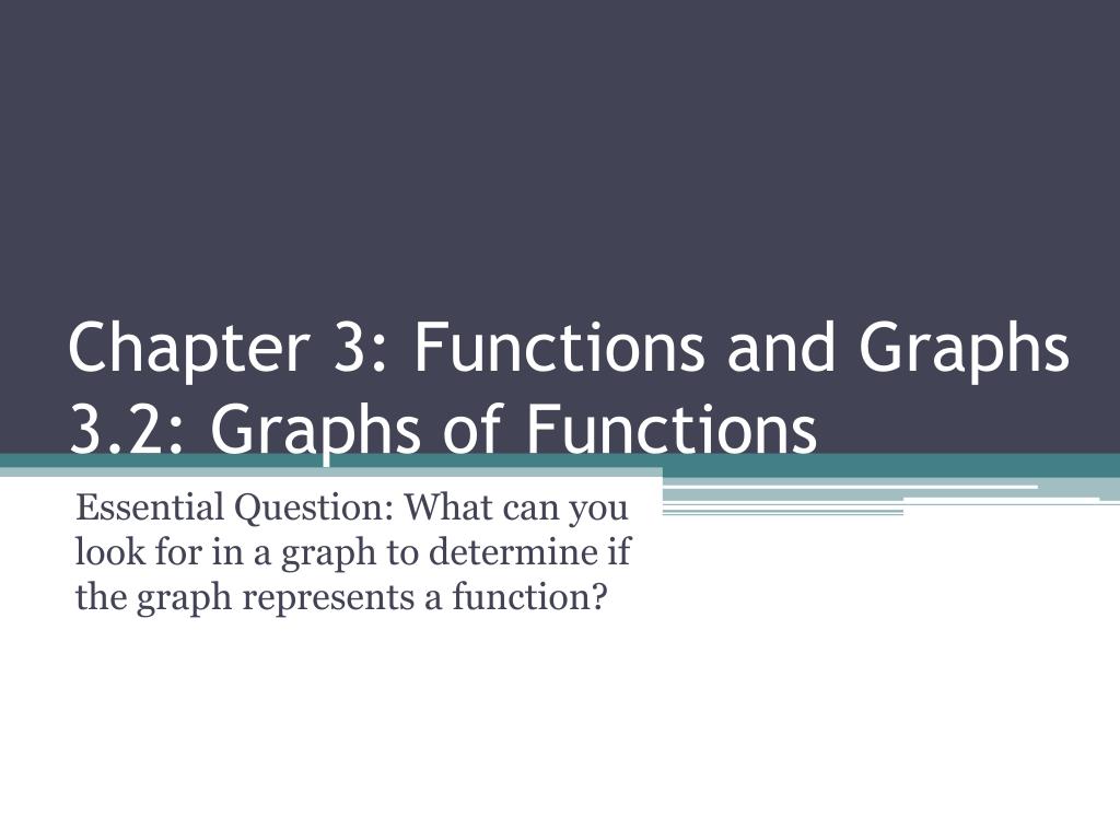 PPT - Chapter 3: Functions and Graphs 3.2: Graphs of Functions ...