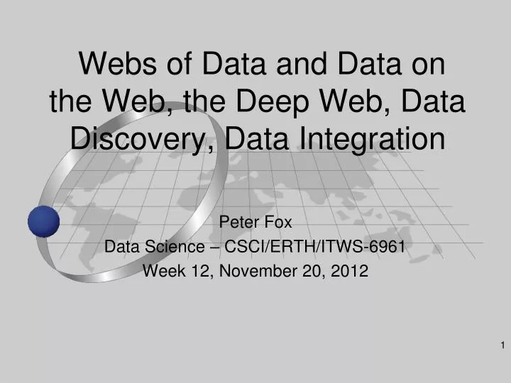 webs of data and data on the web the deep web data discovery data integration