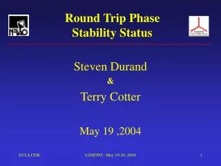 Round Trip Phase Stability Status