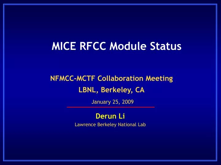mice rfcc module status