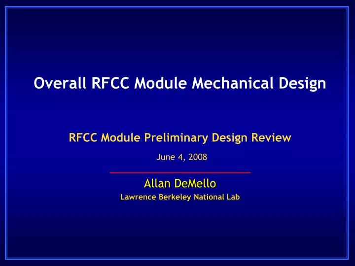 overall rfcc module mechanical design