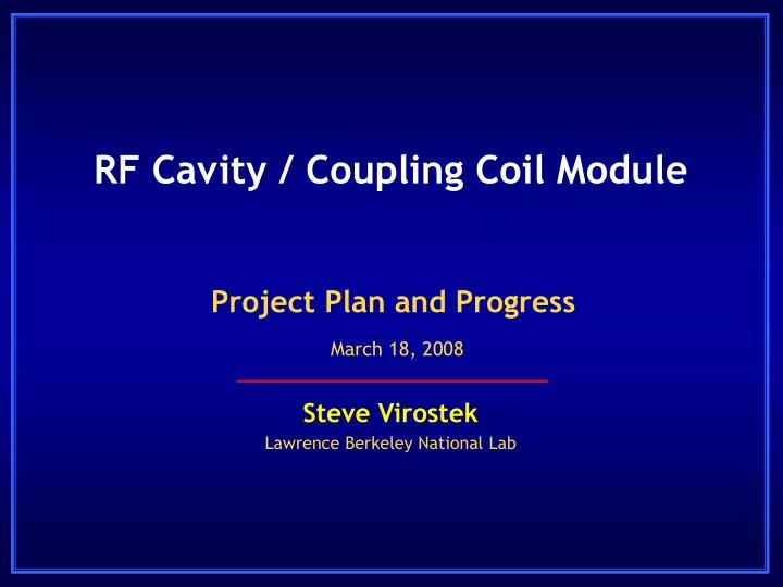 rf cavity coupling coil module