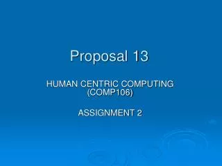 Proposal 13