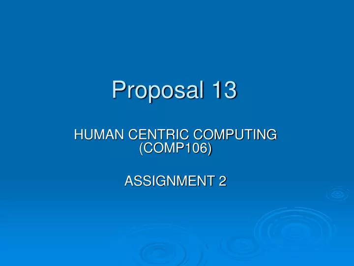 proposal 13