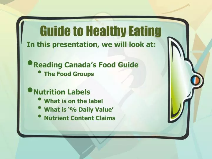 guide to healthy eating