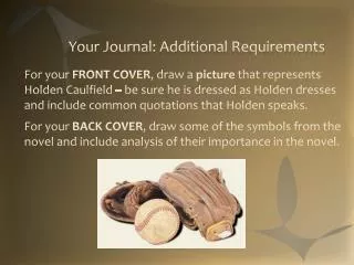 Your Journal: Additional Requirements