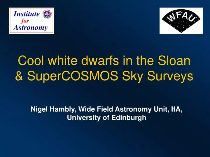 cool white dwarfs in the sloan supercosmos sky surveys