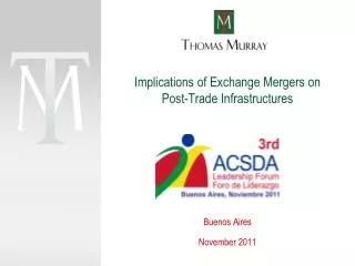 Implications of Exchange Mergers on Post-Trade Infrastructures
