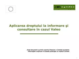 Aplicarea dreptului la informare şi consultare în cazul Valeo