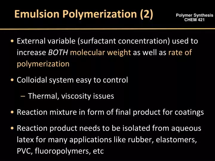 emulsion polymerization 2