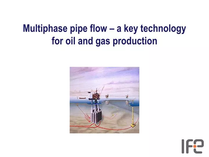 multiphase pipe flow a key technology for oil and gas production