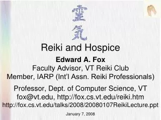 Reiki and Hospice