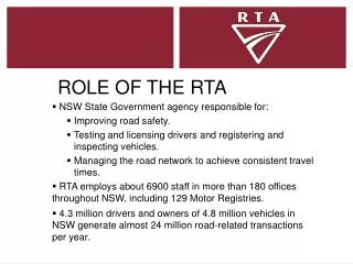 ROLE OF THE RTA