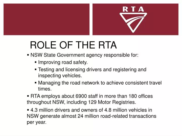 role of the rta