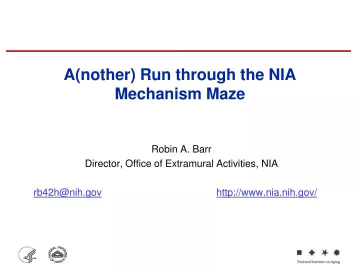 a nother run through the nia mechanism maze
