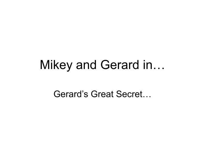 mikey and gerard in