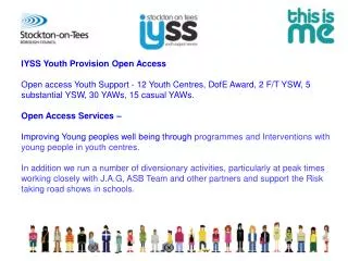 IYSS Youth Provision Open Access