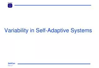 Variability in Self-Adaptive Systems