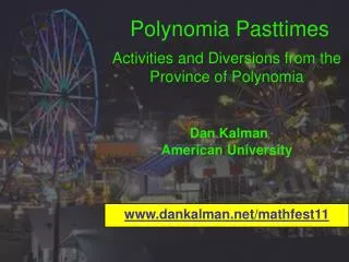 Polynomia Pasttimes
