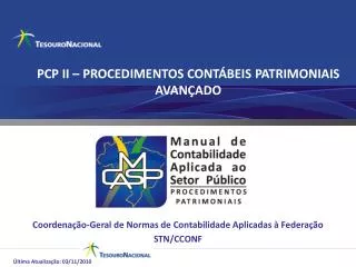 PCP II – PROCEDIMENTOS CONTÁBEIS PATRIMONIAIS AVANÇADO