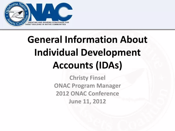 general information about individual development accounts idas