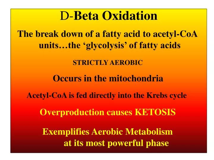 d beta oxidation