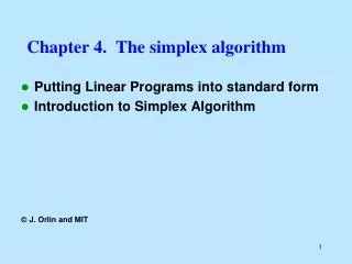Chapter 4. The simplex algorithm