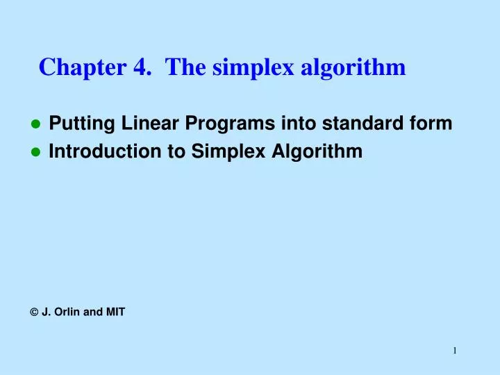 chapter 4 the simplex algorithm