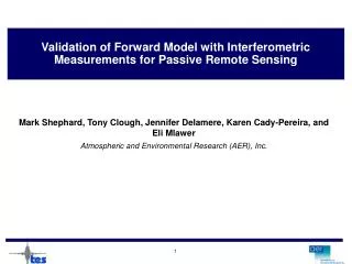 Validation of Forward Model with Interferometric Measurements for Passive Remote Sensing