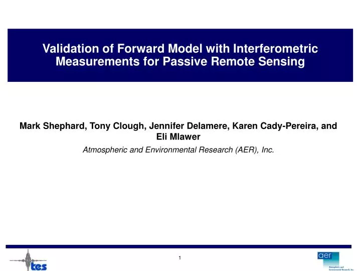 validation of forward model with interferometric measurements for passive remote sensing