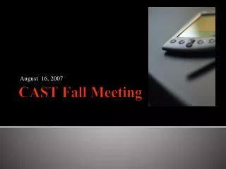 CAST Fall Meeting