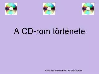 A CD-rom története