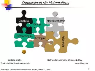 Complejidad sin Matematicas