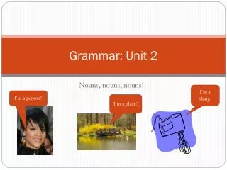 Grammar: Unit 2
