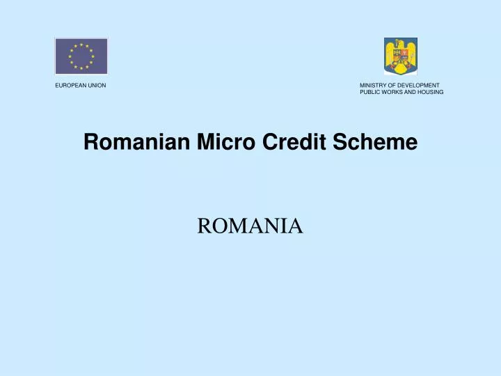 romanian micro credit scheme