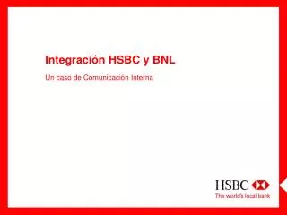 Integración HSBC y BNL