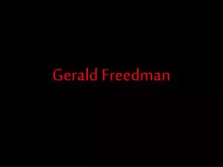 Gerald Freedman