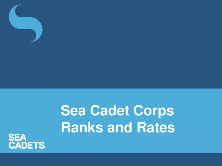 sea cadet corps ranks and rates
