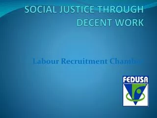 social justice through Decent work