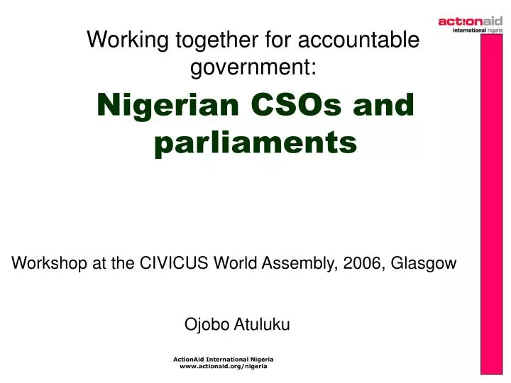nigerian csos and parliaments