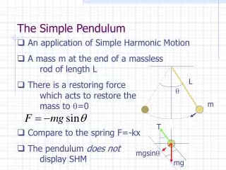 The Simple Pendulum
