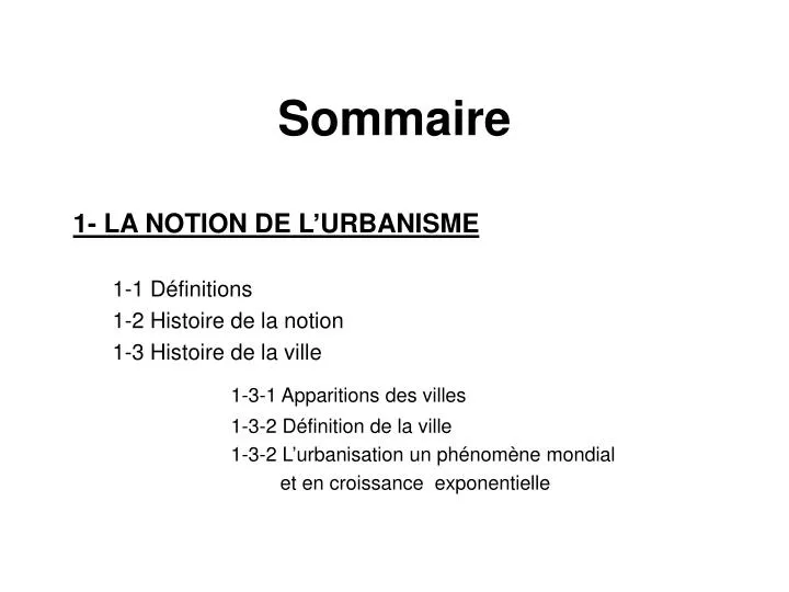 sommaire