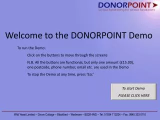 Welcome to the DONORPOINT Demo